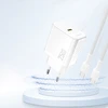 Dudao A27 25W GaN USB-C laidinis įkroviklis – baltos spalvos