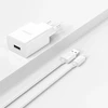 Dudao A4EU USB-A 2.1A laidinis įkroviklis – baltos spalvos + USB-A – Lightning kabelis
