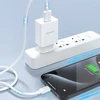 Dudao A4EU USB-A 2.1A laidinis įkroviklis – baltos spalvos + USB-A – Lightning kabelis