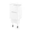 Dudao A4EU USB-A 2.1A laidinis įkroviklis – baltos spalvos + USB-A – Lightning kabelis