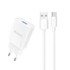 Įkroviklis Dudao (A4EU) + type-C kabelis (1xUSB 2.1A) baltas