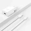 Dudao A4EU USB-A 2.1A laidinis įkroviklis – baltos spalvos + USB-A – micro USB kabelis