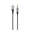 Dudao audio cable Lightning – mini jack 3.5mm 1m pilka (L11PRO)