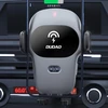 Dudao automobilinis telefono laikiklis with built-in Qi wireless charger 15W pilka (F20xs)