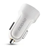 Įkroviklis automobilinis Dudao R7 (2xUSB; 2.4A) + 3in1 laidas lightning+micro+type-C baltas