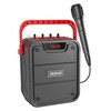 Dudao Bluetooth 5.0 belaidis garsiakalbis 10W 4800mAh mikrofonas karaoke sistema juoda (Y15s-juoda)