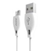 USB kabelis Dudao (L4M) microUSB (2.4A) baltas (2m)