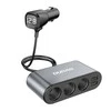 Dudao automobilinis įkroviklis 2x USB / 3x cigarečių žiebtuvėlio skirstytuvas juodas (R1Pro juodas)