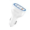 Automobilinis įkroviklis Dudao R7S, 3x USB, 18W (baltas)