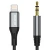 Dudao audio cable Lightning – mini jack 3.5mm 1m pilka (L11PRO)