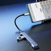 Dudao HUB 4in1 USB-C – 4x USB-A (3 x USB2.0 / USB3.0) 6.3cm juodos spalvos (A16T)