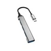 Dudao HUB 4in1 USB-C – 4x USB-A (3 x USB2.0 / USB3.0) 6.3cm juodos spalvos (A16T)