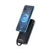 Dudao K15Pro Power Bank 20000mAh 22,5W PD USB-C / USB-A / Integruoti Lightning ir USB-C laidai – juodi