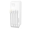 „Dudao K6Pro“ universalus 10 000 mAh maitinimo blokas su USB kabeliu, USB tipas C, žaibo baltas (K6Pro-baltas)