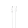 Dudao L4C USB-C / USB-C 30W 2m kabelis – baltos spalvos
