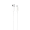 USB kabelis Dudao (L4SM) microUSB (2A) baltas (1m)