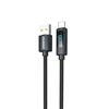 Dudao L7T USB-A – USB-C 66W kabelis with LED Ekranas 1m – juodos spalvos
