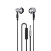 Ausinės Dudao Metal su laidu Earbuds 3.5mm Mini Jack pilkos spalvos (X2C-pilkos spalvos)
