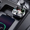 Dudao R2PRO+ FM moduliatorius with PD25W Bluetooth 5.3 RGB Charging Ports – juodos spalvos ir sidabro spalvos