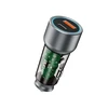 Įkroviklis automobilinis Dudao (R4T) (1xUSB-C; 1xUSB; 30W) pilkas