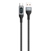 Dudao L7Max USB kabelis - USB Type C Fast Charging PD 66W 1m with Ekranas - juodos spalvos