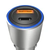 Įkroviklis automobilinis Dudao (R4PQ) (1xUSB-C; 1xUSB; 22,5W) pilkas