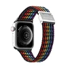 Dux Ducis dirželis (Mixture II Version) Apple Watch SE dirželis, 9, 8, 7, 6, 5, 4, 3, 2, 1 (41, 40, 38 mm) pynimo juosta, tamsių juostelių apyrankė
