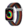 Dux Ducis dirželis (Mixture II Version) Apple Watch SE dirželis, 9, 8, 7, 6, 5, 4, 3, 2, 1 (41, 40, 38 mm) pynimo juosta, tamsių juostelių apyrankė