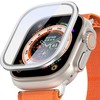 Dux Ducis grūdintas stiklas FLAS su rėmeliu Apple Watch Ultra / Ultra 2 49 mm sidabrinis