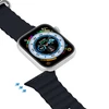 Dux Ducis apyrankė Apple Watch 9 / 8 / 7 / 6 / 5 / 4 / 3 / 2 / SE (41 / 40 / 38mm) silikoninė pilkos spalvos (OceanWave Version)