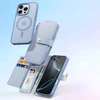 Dux Ducis Lawa Apple iPhone 16 Pro Leather dėklas su Detachable Magnetic Wallet – mėlynos spalvos