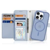 Dux Ducis Lawa Apple iPhone 16 Pro Leather dėklas su Detachable Magnetic Wallet – mėlynos spalvos