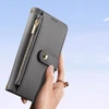 Dux Ducis Lawa Leather Samsung Galaxy S25 Plus with Detachable Magnetic Wallet – dėklas telefonui pilkos spalvos