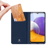 Dux Ducis Skin Pro Bookcase tipo dėklas, skirtas Samsung Galaxy A22 4G mėlynas