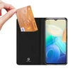 Dux Ducis Skin Pro Vivo Y16 / Y02s wallet atverčiamas dėklas telefonui juodos spalvos