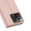 Dux Ducis Skin Pro Xiaomi 13 atverčiamas Card Wallet su stoveliu dėklas telefonui rožinės spalvos