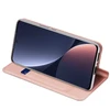 Dux Ducis Skin Pro Xiaomi 13 Pro atverčiamas Card Wallet su stoveliu dėklas telefonui rožinės spalvos