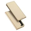 Dėklas Dux Ducis Skin Pro Samsung Galaxy S23 Plus atverčiamas Card Wallet su stoveliu Gold
