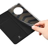 Dux Ducis Skin Pro Honor Magic5 atverčiamas card wallet su stoveliu dėklas telefonui juodos spalvos