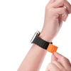 Dux Ducis apyrankė (Armor Version) Apple Watch SE apyrankė, 9, 8, 7, 6, 5, 4, 3, 2, 1 (41, 40, 38 mm) silikoninis Magnetic juodos ir oranžinės spalvos