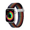 Dux Ducis dirželis (Mixture II Version) Apple Watch SE dirželis, 9, 8, 7, 6, 5, 4, 3, 2, 1 (41, 40, 38 mm) pynimo juosta, tamsių juostelių apyrankė