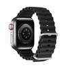 Dux Ducis Apyrankė Apple Watch 9 / 8 / 7 / 6 / 5 / 4 / 3 / 2 / SE (45 / 44 / 42mm) silikoninė Band Bracelet juodos spalvos (OceanWave Version)