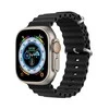 Dux Ducis apyrankė Apple Watch 9 / 8 / 7 / 6 / 5 / 4 / 3 / 2 / SE (41 / 40 / 38mm) silikoninė juodos spalvos (OceanWave Version)