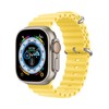 Dux Ducis apyrankė Apple Watch 9 / 8 / 7 / 6 / 5 / 4 / 3 / 2 / SE (41 / 40 / 38mm) silikoninė geltonos spalvos (OceanWave Version)