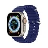 Dux Ducis apyrankė Apple Watch 9 / 8 / 7 / 6 / 5 / 4 / 3 / 2 / SE (41 / 40 / 38mm) silikoninė mėlynos spalvos (OceanWave Version)