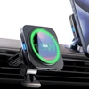Magnetinis automobilinis telefono laikiklis su 15W MagSafe belaidžiu įkrovimu panelei / oro grotelėms ESR Halolock QI2 juodos spalvos