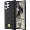 Samsung Galaxy S24 Ultra Ferrari dėklas Carbon Stitched Bottom (FEHCS24LN3PUK) juodos spalvos