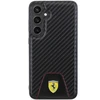 Samsung Galaxy S24 Plus Ferrari dėklas Carbon Stitched Bottom (FEHCS24MN3PUK) juodos spalvos