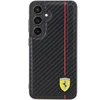 Samsung Galaxy S24 Ferrari dėklas Carbon Printed Line (FEHCS24SN3DUR) juodos spalvos