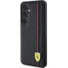 Ferrari FEHCS24MN3DUR S24+ S926 juodos spalvos kietas dėklas Carbon Printed Line